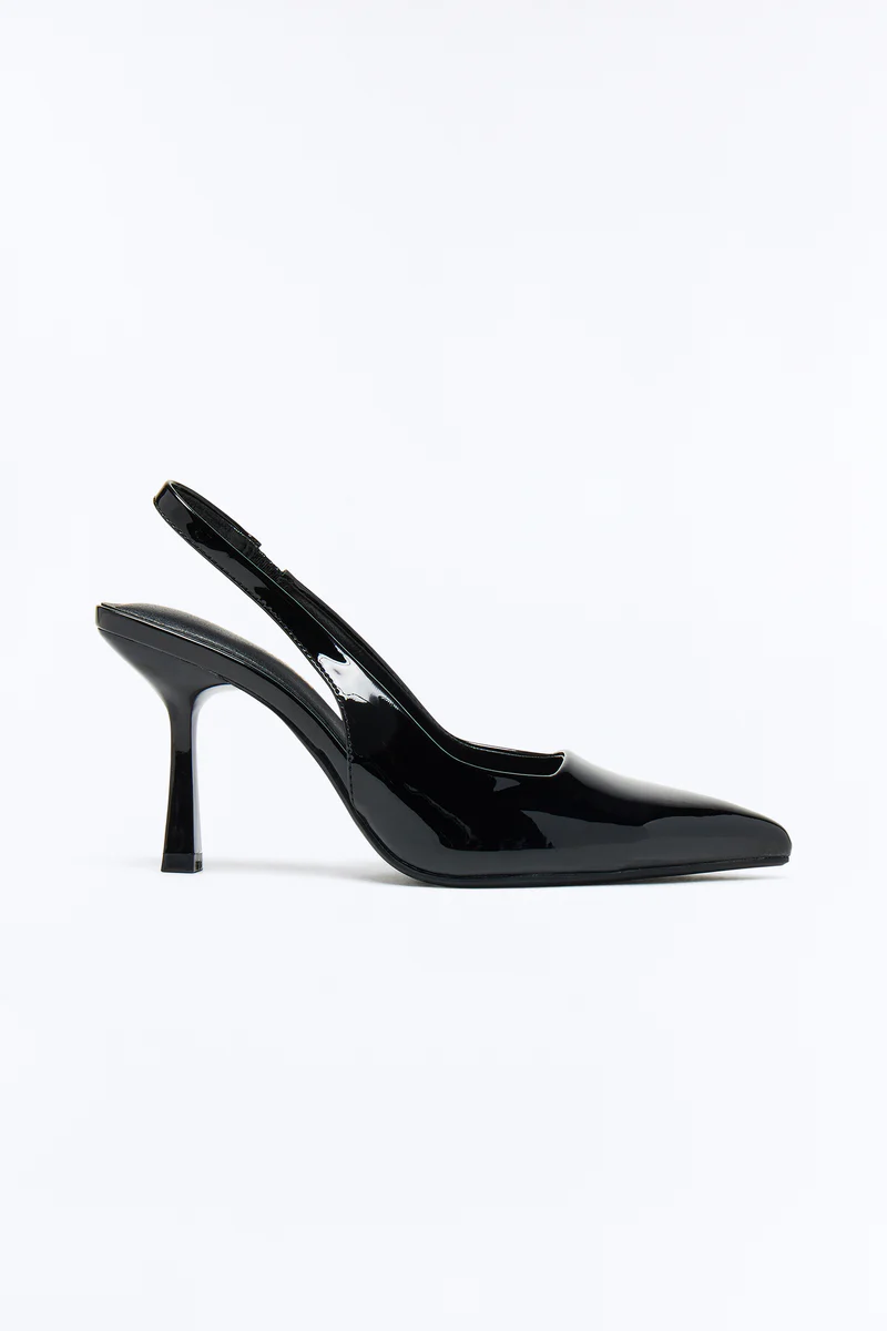Bari Patent Slingback Pumps