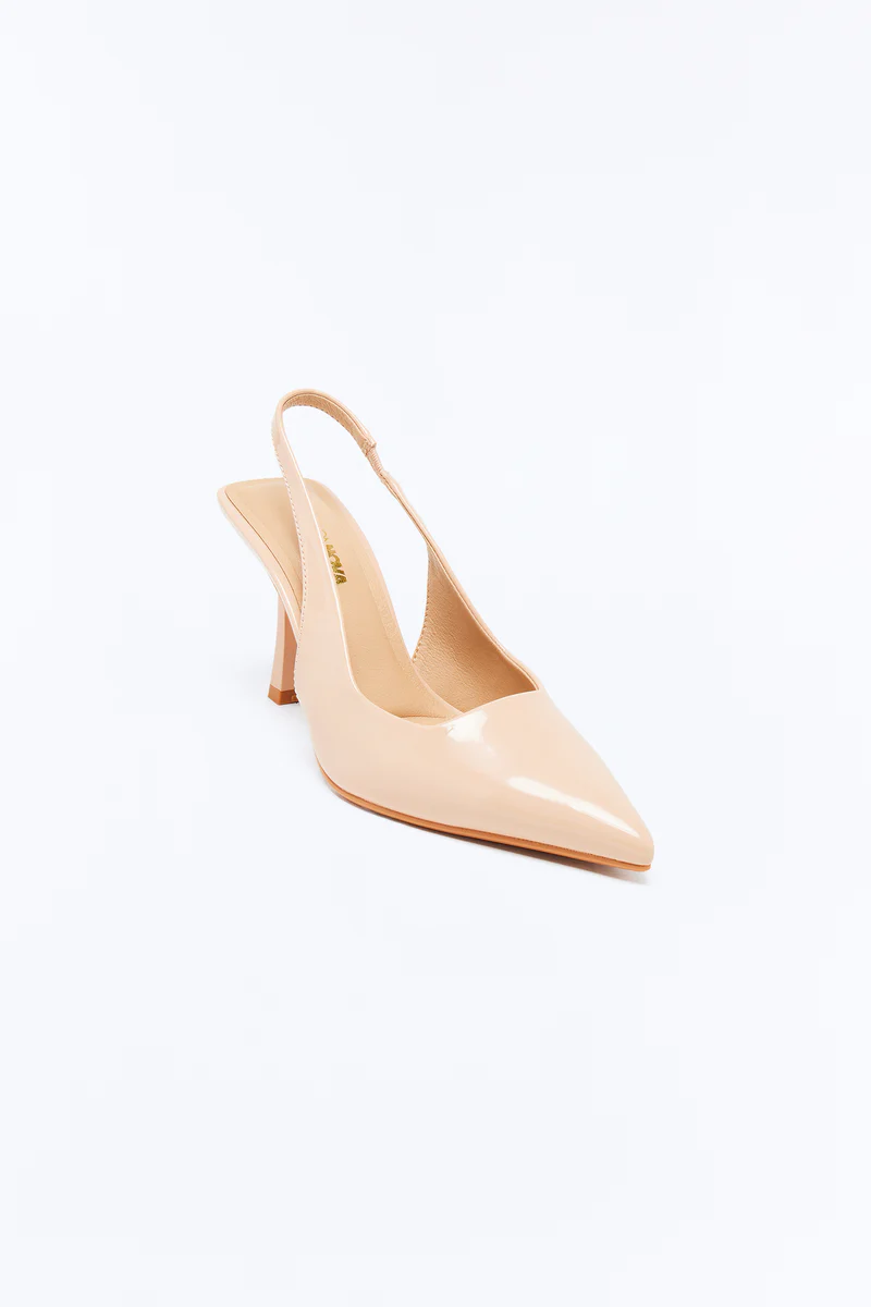 Bari Patent Slingback Pumps