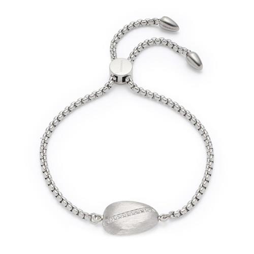Leonardo Bracelet ciottolo for ladies in stainless steel with zirconia