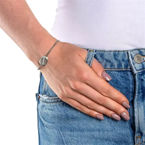 Leonardo Bracelet ciottolo for ladies in stainless steel with zirconia