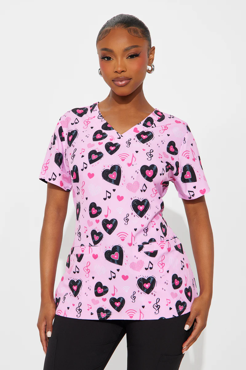 For The Love Of Music Scrub Top