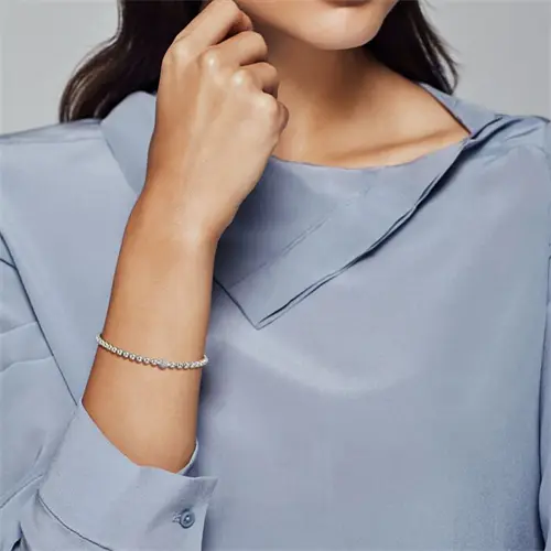 Pandora Ladies Bracelet Beads and Pavé in sterling silver