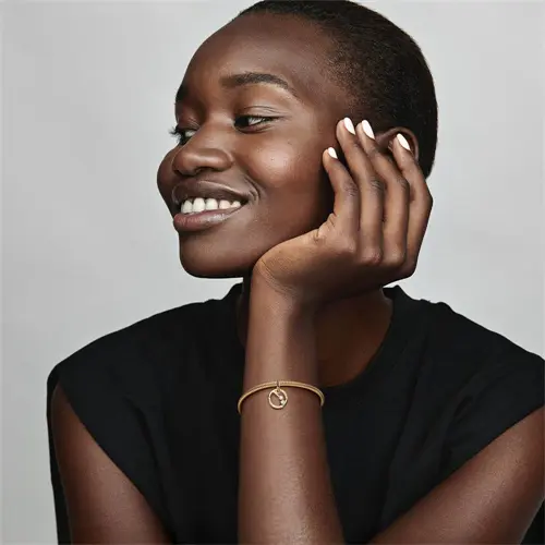 Pandora Aries Zodiac Pendant Moments, gold with cubic zirconia