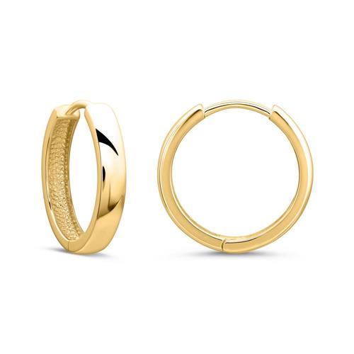 Unique Ladies creoles in 9K gold