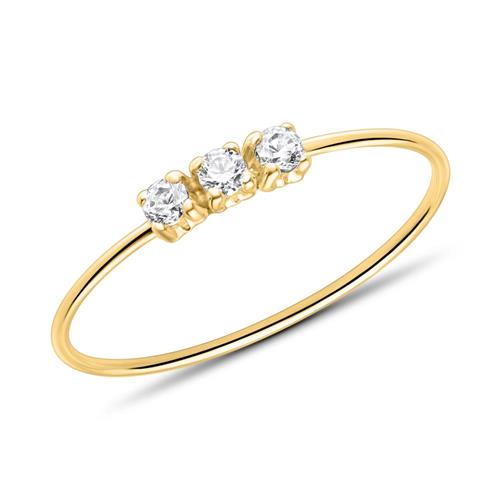 Unique Ring for ladies in 9K gold with zirconia