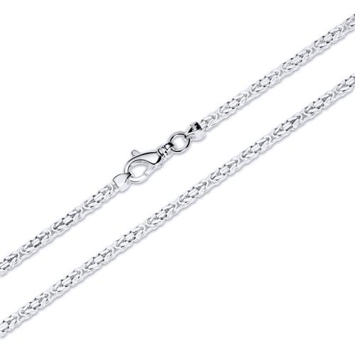 Sterling silver chain: Byzantine chain silver 2 mm