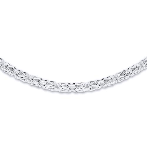 Sterling silver chain: Byzantine chain silver 2 mm