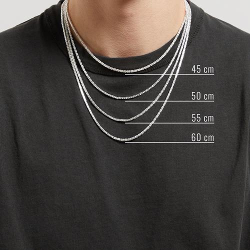 Sterling silver chain: Byzantine chain silver 2 mm