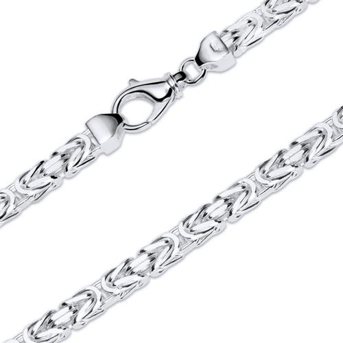 Sterling silver chain: Byzantine chain silver 7.5mm