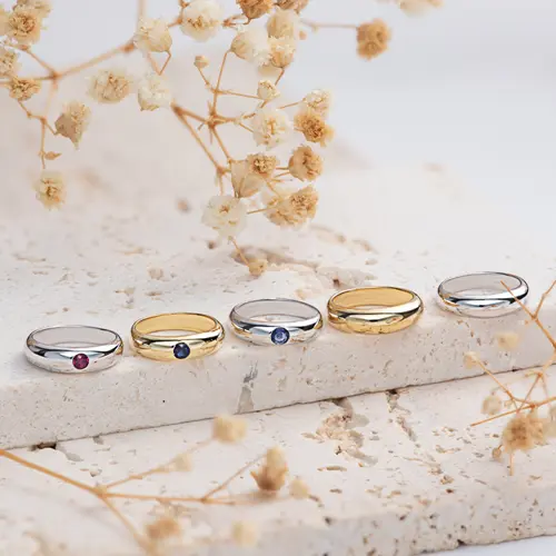 Unique Polished 8ct Yellow Gold christening ring