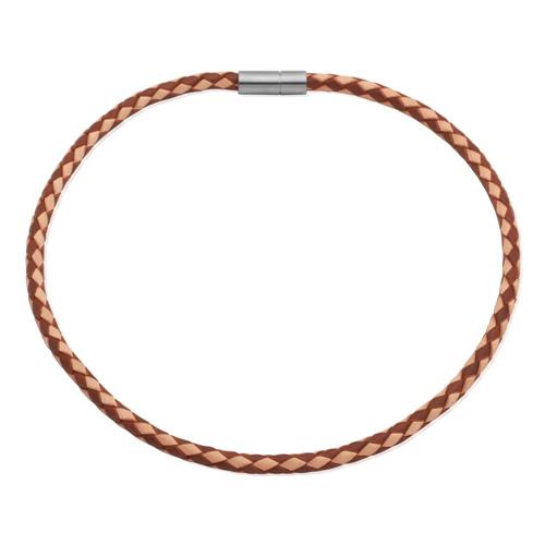 Unique Braided leather necklace plaited chain LN0007