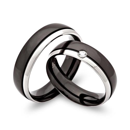 Unique Wedding Rings Stainless steel partner rings 6mm