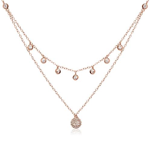 Unique: Necklace in 925 silver with zirconia