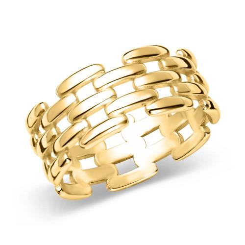 Unique Ladies ring in sterling silver, IP gold